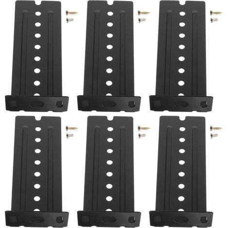 Supports Adaptateurs Coulissants pour Clavier Noir 6 Pièces, Extension de Rail Réglable, Support Solide Bruit, Compatible Tiroirs et Meubles, Matériel de Montage pour Bureau (1/5)