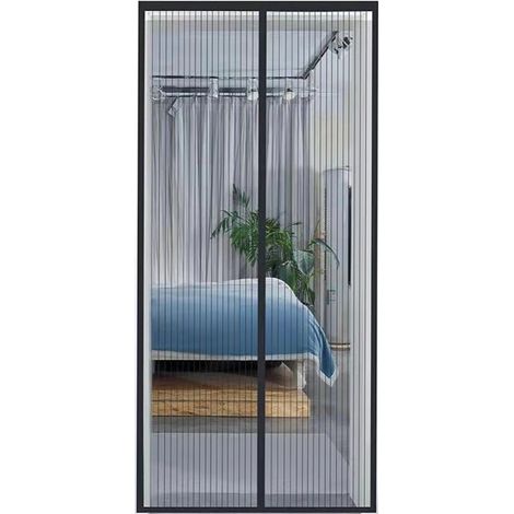 Moustiquaire à fermeture automatique 140x220cm, installation sans perçage, magnétique, pour portes (1/4)