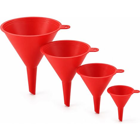 4 Pièces Entonnoir Cuisine, Plastique Alimentaire, Sans BPA, Lavables Mini Entonnoirs, Différentes Tailles, Multifonctionnels et Réutilisable, Convient pour la Cuisson, Voiture (1/5)