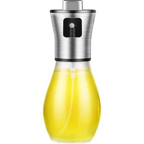 Pulvérisateur d'huile pour cuisine, flacon pulvérisateur de brouillard 200 ml, distributeur d'huile d'olive rechargeable avec entonnoir pour barbecue, salades, usage quotidien, voyage, camping (1/5)