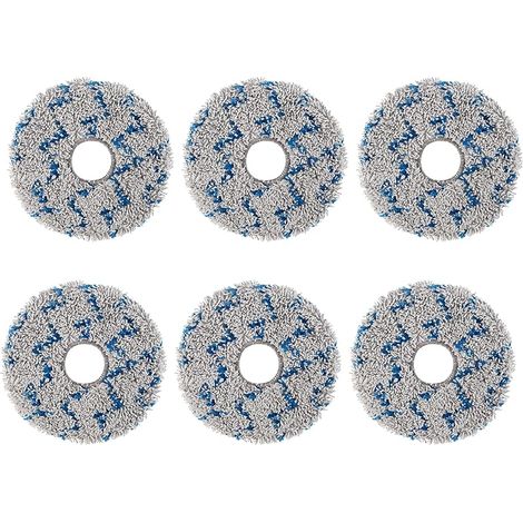 Lot de 6 pour robot aspirateur Ecovacs Deebot T30 Omni/T30 Pro Omni/T30S Combo / T30S Combo/T30S / T30S PRO/N30 PRO Omni, accessoires de balai en microfibre lavables (1/5)