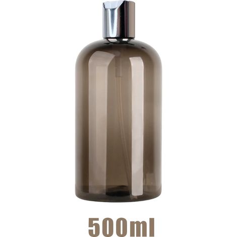 (500-noir-B) Flacon distributeur grande capacité pour lotion, shampoing et savon liquides, flacon presse-liquide, idéal pour les voyages et les hôtels, rechargeable et portable. (1/5)