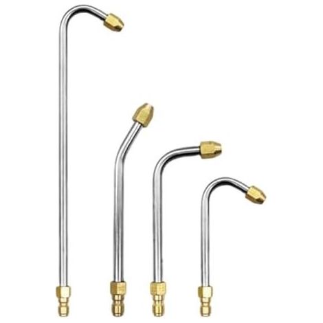 Set mit 4 gebogenen Verlängerungsschläuchen für Hochdruckreiniger – für Garten, Terrasse, Auto und Haushalt (1/5)