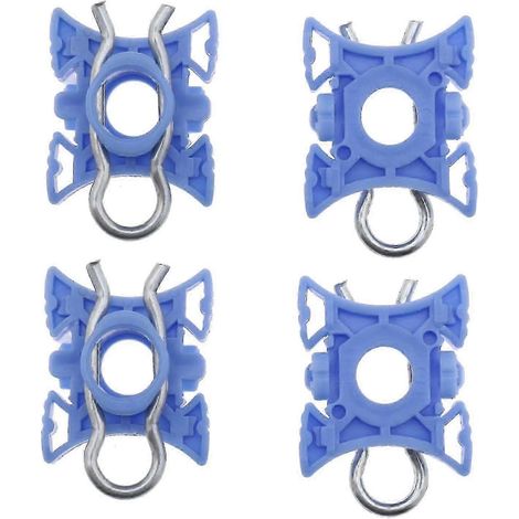 3509416 Clips de guidage de lève-vitre avant, bloc de mâchoire pivotant coulissant, pièces de rechange automobiles pour 740 940 960 S80 XC70 XC90 V70 S60 (bleu) (4 pièces) 9104 (1/4)