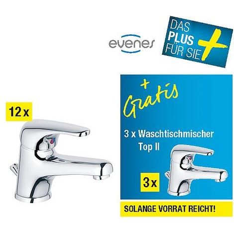 Mitigeur de lavabo Top II, saillie 118 mm chromé avec levier fermé 12+3 pièces (1/2)