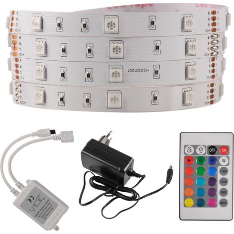 Kit Striscia LED RGB 5m 18W IP20 telecomando Polux (1/5)