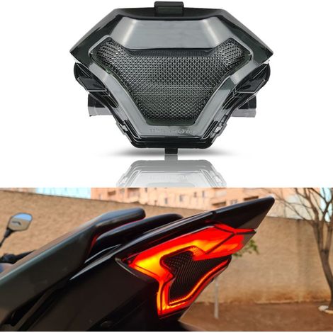 Motorcycle taillights adapted for Yamaha R25, R3, MT03 and MT07, modified with LED rear brake lights for Southeast Asian motorcycles. (1/5)