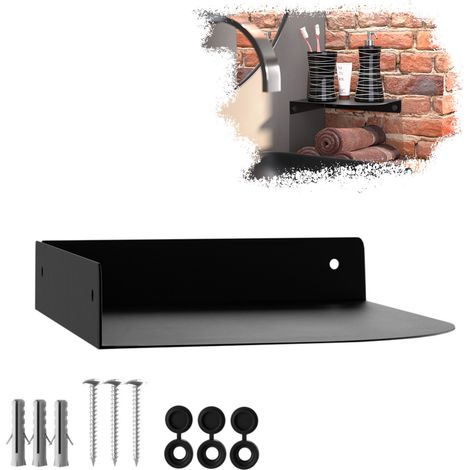 SOTECH Design Wandeckregal HOVER Höhe 3 cm inkl. Befestigungsset für Wandmontage, Länge 20 cm, Tiefe 15 cm, schwarz, 1 Stück (1/5)