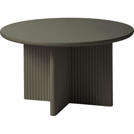 Table basse ronde 80x45 cm vert foncé - ASKO (1/3)