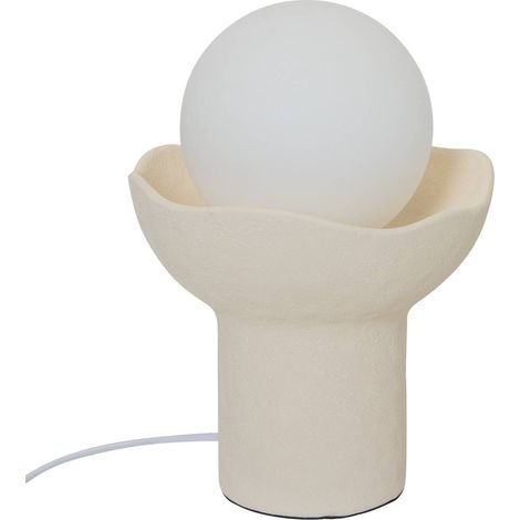 Lampada obine a forma di sfera, h. 29,5 cm, beige - Atmosphera créateur d'intérieur (1/5)