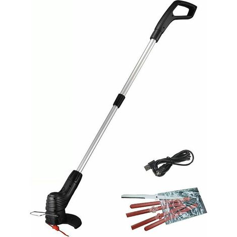 Tondeuse à gazon électrique sans fil avec batterie - Portable et extensible - Sans fil - Pour terrasse, jardin (1/5)