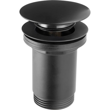 Rotondo Ablassventil mit Überlauf, Klick-Klack, 5/4", schwarz (1/2)
