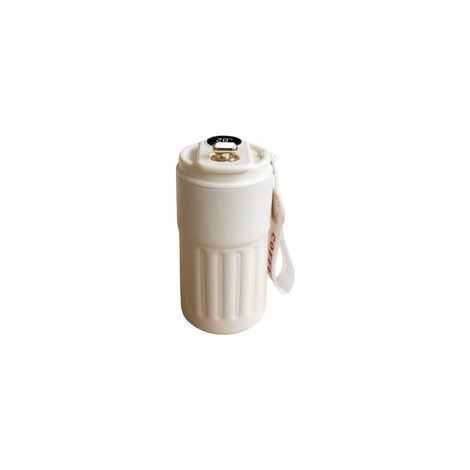 Taza de viaje de acero inoxidable 316 con indicador de temperatura, taza de café aislada de 440 ml, botella de agua portátil a prueba de fugas al vacío, taza térmica para café, mantiene las bebidas ca