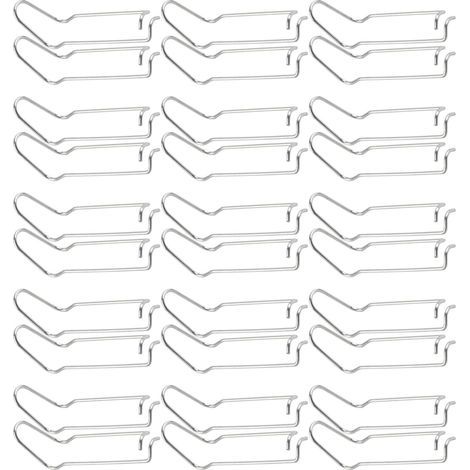 30 pièces Pince de fixation en acier inoxydable pour support de plante pince à ressort pour serre de jardin pour 16mm de diamètre, Clip Fil Support d'usine Pince à (1/5)