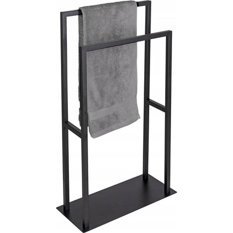 Wenko Rivaltana toallero de pie negro mate 46x80 cm