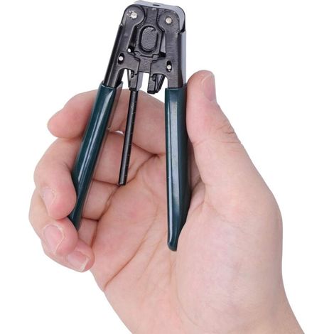 Pelacables de fibra óptica, pelacables portátil negro, herramienta de electricista para cables enrollados firmemente para cables CATV, cables de antena CB, par trenzado - Crezuo