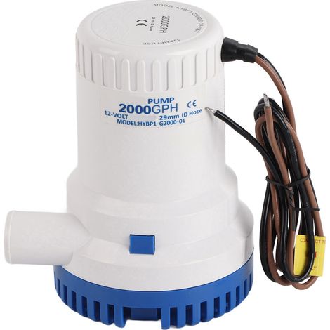 Pompe de cale submersible marine bateau électrique 2000GPH 12V silencieuse évacuation eau