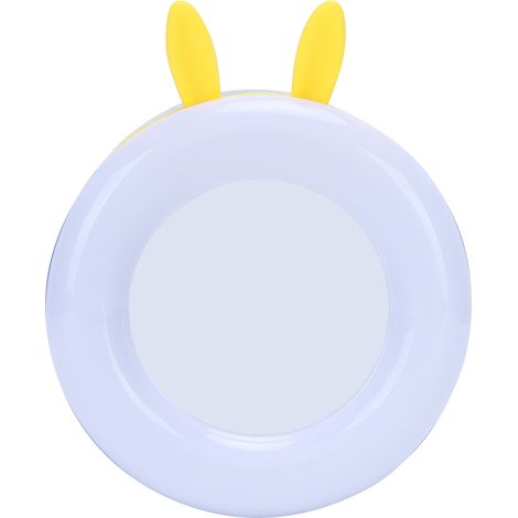 Miroir de maquillage LED portable de bureau, lampe miroir de maquillage à motif dessin animé pour enfants, bleu (1/5)