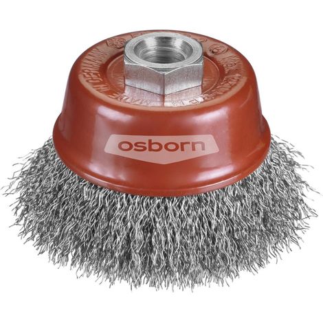 Osborn Topfbürste D60, Gewinde M14x2,0 gewellter Stahldraht 0,30 mm T21