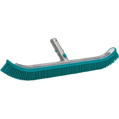 - Poolbürste - Gummiborsten - Gebogene Enden zur Reinigung von Wänden und Boden - Für Folien- und GFK-Pools - Schwarz - 50 cm