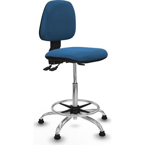 Sgabello da ufficio piqueras y crespo Isso AS azzurro chiaro similpelle (1/2)