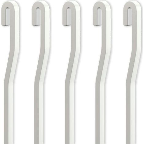 Pack 5 tiges 150 cm ALU blanc 4x4 mm en S pour cimaise (1/4)