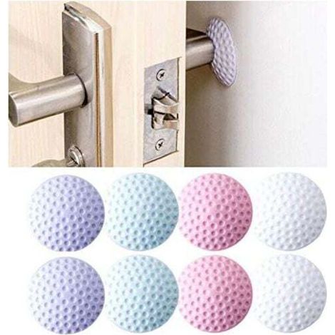 Butoir de porte autocollant, protection murale, butée de porte, butée de poignée en caoutchouc, 8 pièces (1/4)