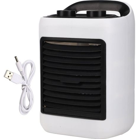 Ventilateur de bureau USB multifonction 3 vitesses, large angle, refroidissement rapide, ventilateur climatiseur portable. (1/5)