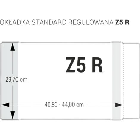 Biurfol Standard-Abdeckung, verstellbar, Z5, farblos, 297 x 408 - 440 mm, 25 Stück (1/4)