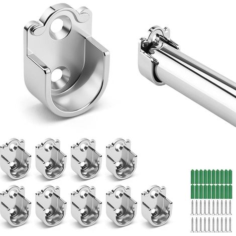 10 Pièces Supports Tringle U 19 mm en Alliage de Zinc (1/5)