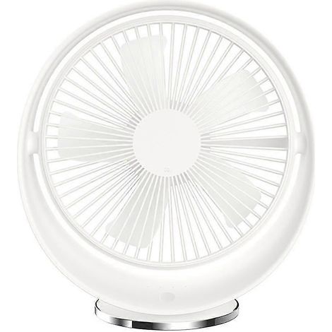 Ventilateur de bureau à flux d'air puissant, silencieux et portable, rotatif, mini ventilateur personnel pour la maison, le bureau ou la chambre. (1/5)