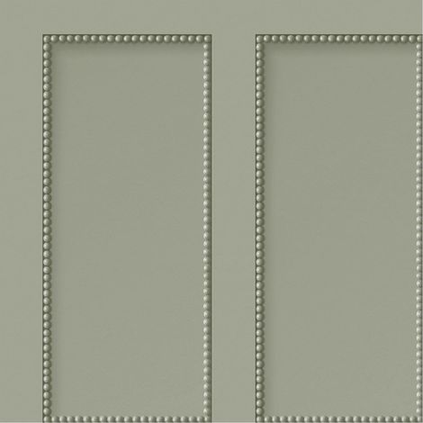 Beaded Wooden Panel Effect Wallpaper Sage Green Modern Bedroom 10m Roll (1/4)