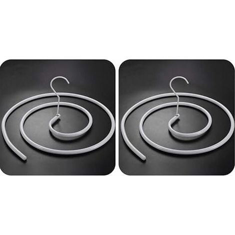 Paquete de 2 perchas en espiral para mantas, colchas secas al sol, sábanas y colchones (redondas) (1/5)