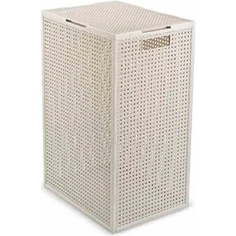 Cesta portabianchería Curver Kaya blanca 60l 38x29x58,5