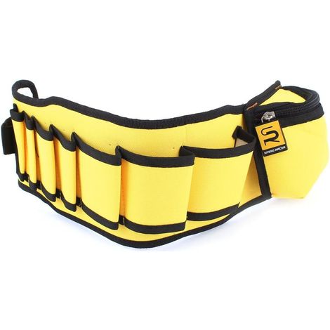 Gelb Werkzeugaufbewahrung Schwarz Schnalle Nylon versstellbar Riemen Band Werkzeug Werkzeugtaschen