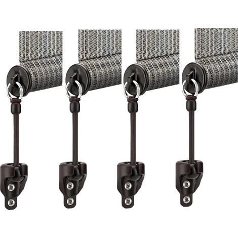 Pièces pour parasol, kit de cordon élastique et embouts, résistant aux intempéries, convient aux parasols enrouleurs d'extérieur frais, 4 ensembles disponibles. (1/5)