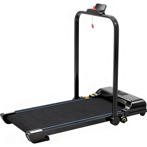 Andar Plegable 2.5 HP Tapis Roulant Ceinture de Coureur avec Pantalon LED, Vitesse Ajustable Max 10 km/h, Télécommande, Noir (1/5)