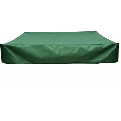 Couverture de bac à Sable Anti-poussière avec Cordon de Serrage, bâche carrée en Tissu Oxford pour bac à Sable, Piscine, Jardin ou Ferme(Vert,120120cm) GrooFoo (1/4)