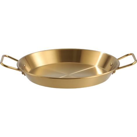 Bratpfannen mit zwei Griffen, gleichmäßige Wärmeverteilung, flacher Edelstahlboden zum Kochen von Meeresfrüchten. (1/5)
