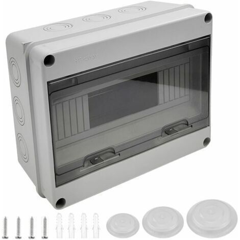Botier électrique étanche extérieur monobloc IP65, 12 modules, surface en plastique ABS IP65, botier électrique étanche extérieur, armoire de commande, bote de jonction - 250195110mm DOPA (1/4)