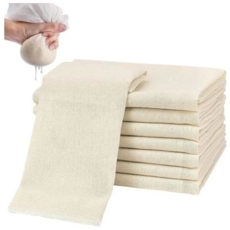 10 Of Etamine Food, 50×50cm Etamine Confiture Filtrants in Fabric Cotton, Non Blanchi Cheese Cloth Filter Fabric Etamine (1/3)