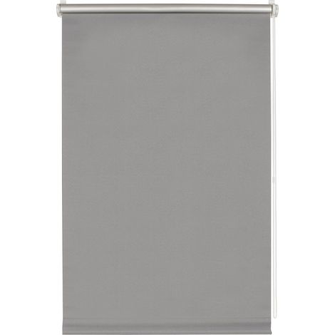 GARDINIA EASYFIX Tenda a rullo termica, Fissaggio a incastro o con adesivo, Altamente riflettente, Risparmio energetico, Opaco, Incl. materiale di montaggio, Grigio, 120 x 150 cm (LxH) (1/5)