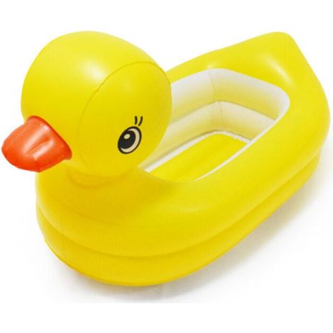 Baignoire gonflable pour bébé en forme de canard, portable, pour nourrissons et jeunes enfants, mini-piscine gonflable avec douche intégrée, pour garçons et filles. (1/4)