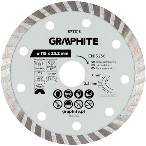 DISCO DIAMANTATO ø 115 mm - foro 22,2 mm
