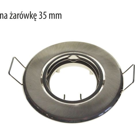 Spot encastré orientable GU10 mini rond argent satiné (1/2)
