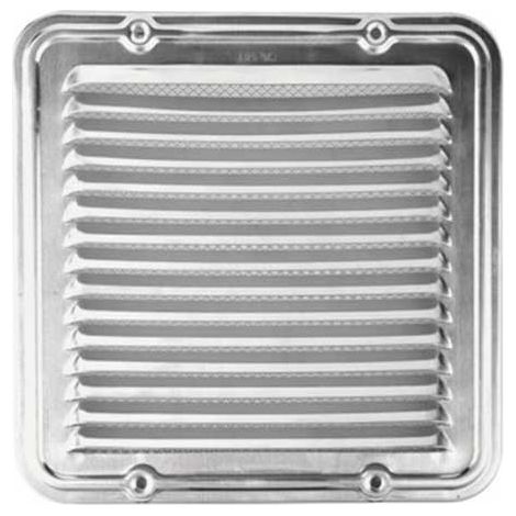 Griglia di aerazione rettangolare in alluminio con retina : Dimensione - 200x200 pass.aria cm2 122 (1/3)