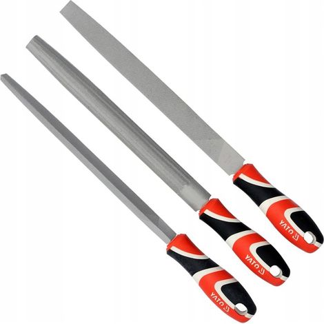 Juego de limas metálicas Yato de 250 mm, 3 piezas.