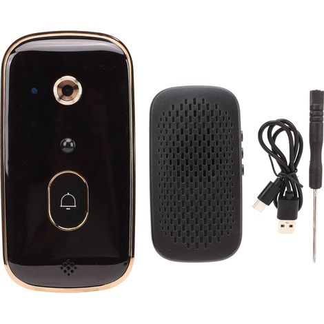Sonnette vidéo intelligente angle 90° audio bidirectionnel changement de voix interphone domestique pour X SmartHome (1/5)