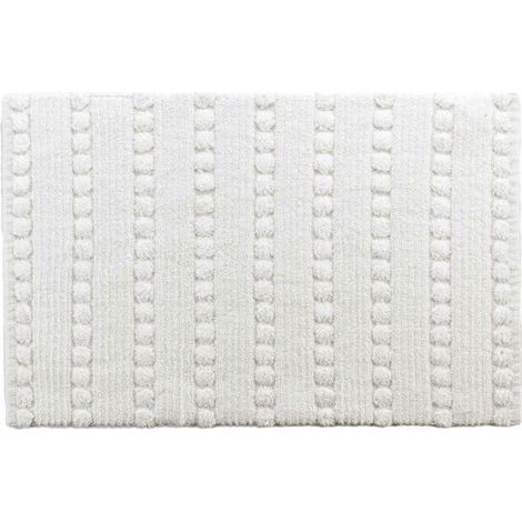 Tapis de bain Cleonis, 100 % coton, écru, 50 x 80 cm (1/5)