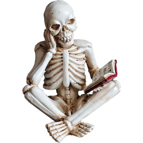 Statue de squelette d'Halloween, décoration moderne pour étagère, table, bureau, salon, chambre. (1/5)